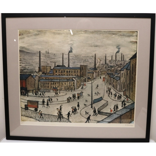 1206 - Lawrence Stephen Lowry RA (British 1887-1976) 'Huddersfield' colour lithograph, signed in pencil wit... 