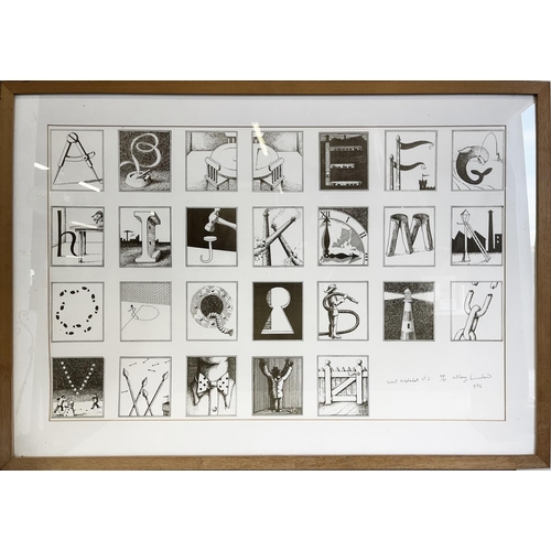 1241 - Anthony Earnshaw (British 1924-2001); 'Secret Alphabet No.2' monochrome print, numbered 20/30, signe... 