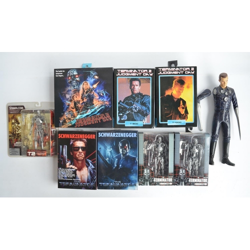 75 - Collection of Terminator and Terminator 2 action figures to include 7x Neca figures including 2x 7