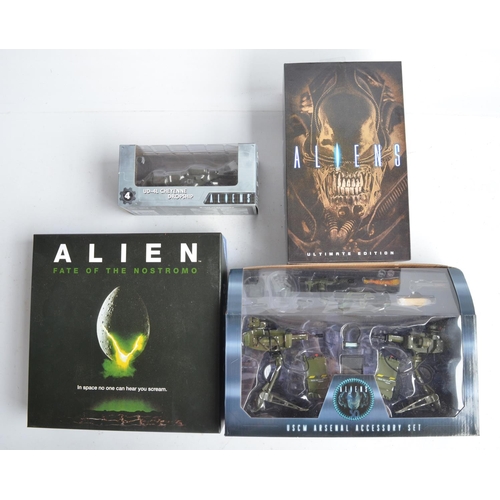 85 - Collection of Aliens film related action figures, accessories and games to include Neca Aliens Ultim... 