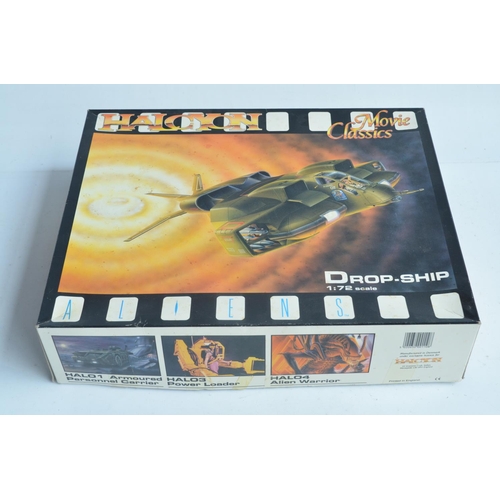 86 - Halcyon Movie Classics 1/72 scale Aliens Cheyenne Dropship plastic model kit, model partially assemb... 