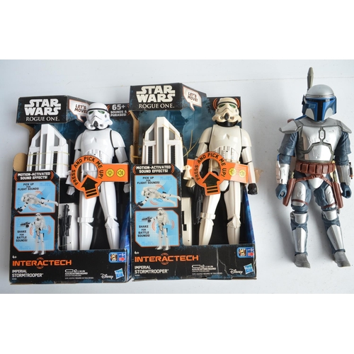 90 - Collection of Star Wars themed toys, action figures, books and mugs to include Hasbro Black Series f... 