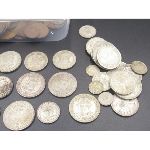 548 - Collection of C20th South African coins to inc. some 1951-1960 period 2 1/2 shillings, shillings and... 