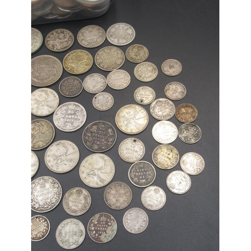 553 - Collection of C19th/20th Canadian coins to inc. Dollars and cents (gross 9.4ozt)