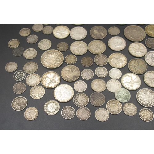 553 - Collection of C19th/20th Canadian coins to inc. Dollars and cents (gross 9.4ozt)