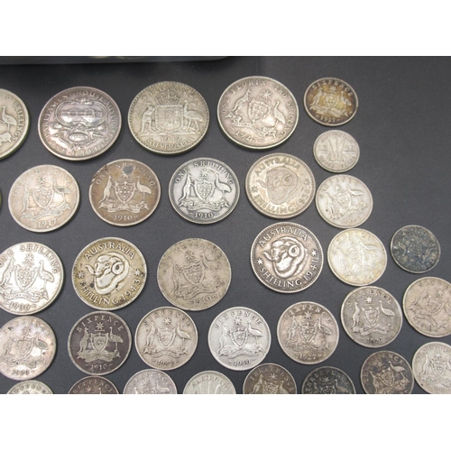 554 - Assorted collection of Australian C20th coins to inc. a small group of 1910-1944 mixed florins, shil... 