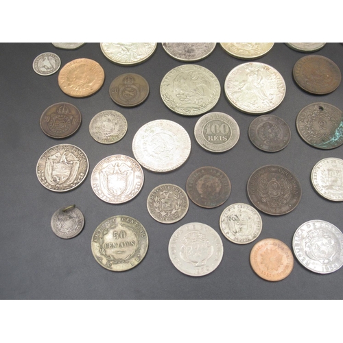 558 - Mixed collection of C19th/20th South and Central American coins to inc. Mexico, Venezuela, Brasil, A... 