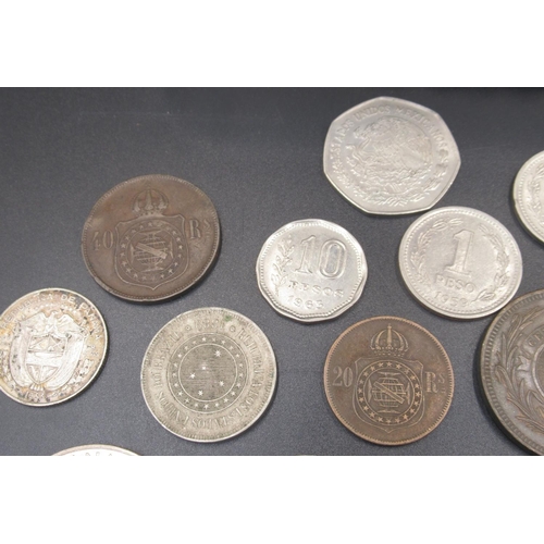 558 - Mixed collection of C19th/20th South and Central American coins to inc. Mexico, Venezuela, Brasil, A... 