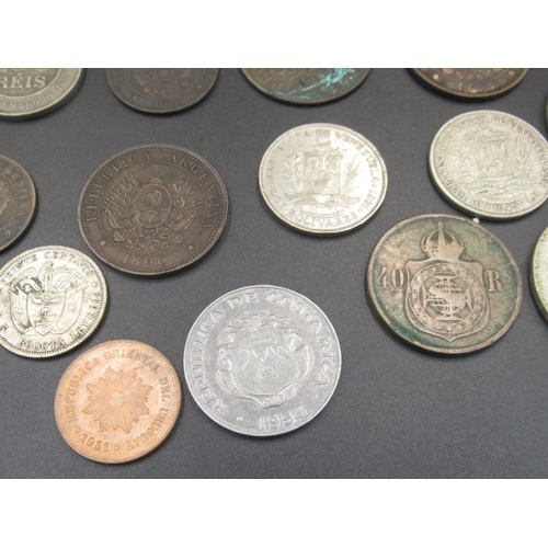 558 - Mixed collection of C19th/20th South and Central American coins to inc. Mexico, Venezuela, Brasil, A... 