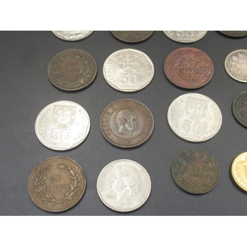 560 - Assorted collection of Portuguese C19th/20th coins to inc. Reis, Escudos, Centavos, etc.