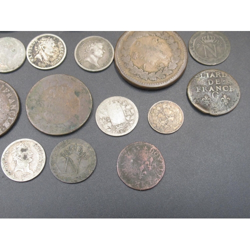 563 - Large collection of C18th, 19th and 20th French coins to inc. Francs, Centimes, etc. inc. silver con... 