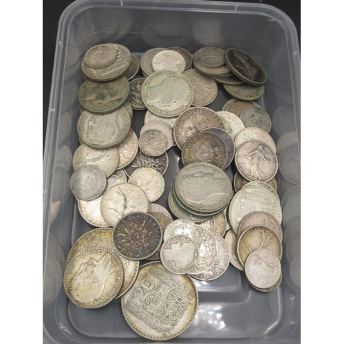 563 - Large collection of C18th, 19th and 20th French coins to inc. Francs, Centimes, etc. inc. silver con... 