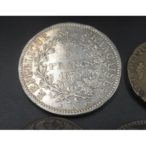 563 - Large collection of C18th, 19th and 20th French coins to inc. Francs, Centimes, etc. inc. silver con... 