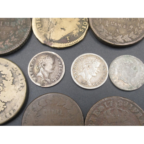 563 - Large collection of C18th, 19th and 20th French coins to inc. Francs, Centimes, etc. inc. silver con... 