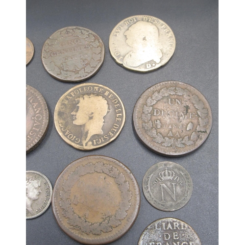 563 - Large collection of C18th, 19th and 20th French coins to inc. Francs, Centimes, etc. inc. silver con... 