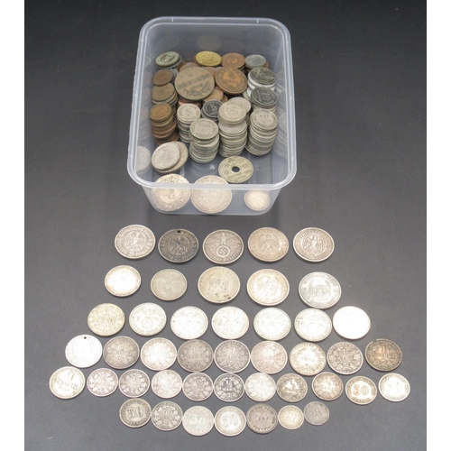 568 - Assorted collection of C19th/20th German coins to inc. Pfennigs and marks, inc. small collection of ... 