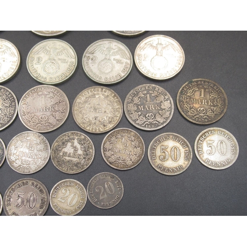 568 - Assorted collection of C19th/20th German coins to inc. Pfennigs and marks, inc. small collection of ... 