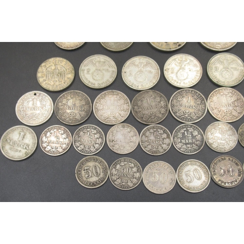 568 - Assorted collection of C19th/20th German coins to inc. Pfennigs and marks, inc. small collection of ... 