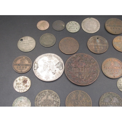 569 - Assorted collection of C19th German States coins to inc. Hellers, Pfennigs and Thalers