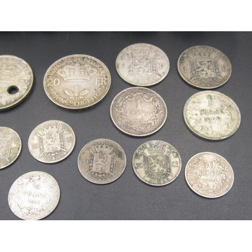 570 - Assorted collection of C19th/20th Belgian centimes and francs, to inc. small selection of silver con... 