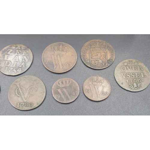 571 - Assorted collection of C18th, 19th and 20th Netherlands coins to inc. collection of silver content c... 