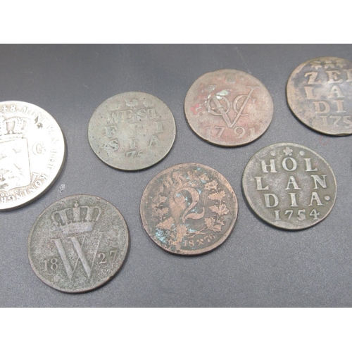 571 - Assorted collection of C18th, 19th and 20th Netherlands coins to inc. collection of silver content c... 