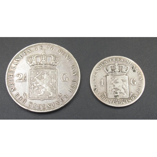 571 - Assorted collection of C18th, 19th and 20th Netherlands coins to inc. collection of silver content c... 