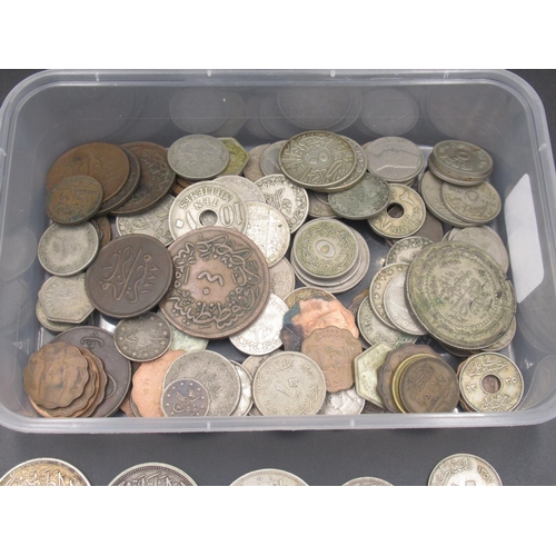 574 - Collection of C19th/20th Egyptian coins to inc. some silver content coins (gross 7.9ozt)