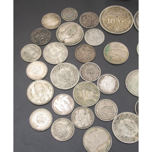 574 - Collection of C19th/20th Egyptian coins to inc. some silver content coins (gross 7.9ozt)