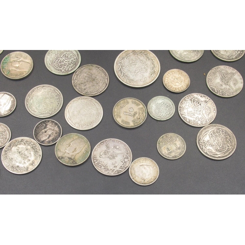 574 - Collection of C19th/20th Egyptian coins to inc. some silver content coins (gross 7.9ozt)