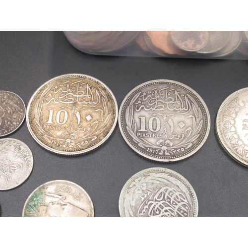 574 - Collection of C19th/20th Egyptian coins to inc. some silver content coins (gross 7.9ozt)