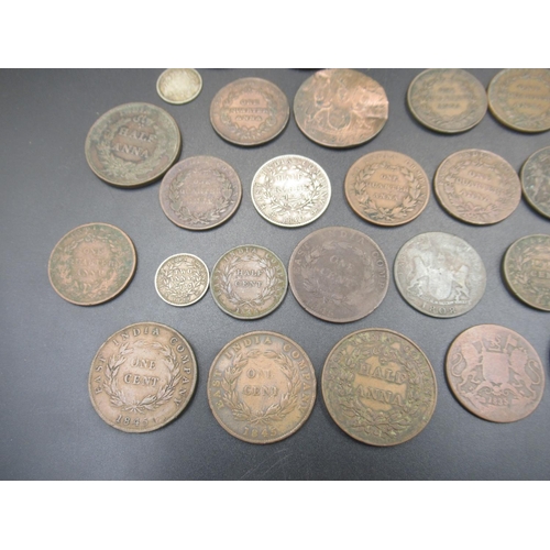 545 - Collection of East India Company Annas, Half-Annas, Rupees, etc. (42)