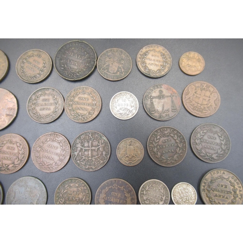 545 - Collection of East India Company Annas, Half-Annas, Rupees, etc. (42)