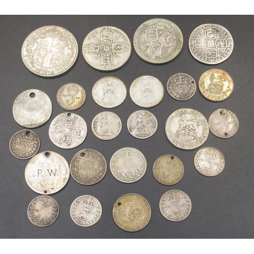 512 - Collection of Pre-1920 British shillings, half-crown, six pence's, etc. (total gross. 2.91ozt)