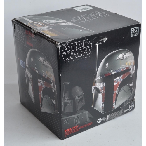 92 - Hasbro Black Series 40th anniversary full size Boba Fett helmet in near mint little used condition, ... 