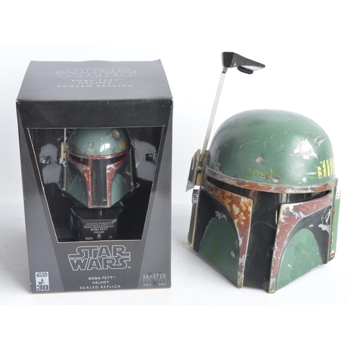 93 - Master Replicas 30th anniversary scaled replica Boba Fett Helmet with stand (stands 8.5