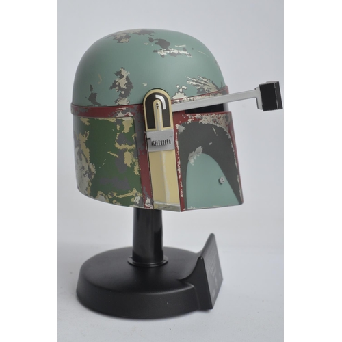 93 - Master Replicas 30th anniversary scaled replica Boba Fett Helmet with stand (stands 8.5