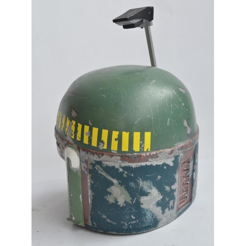 93 - Master Replicas 30th anniversary scaled replica Boba Fett Helmet with stand (stands 8.5