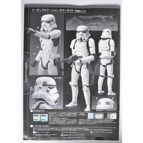 96 - Collection of six Star Wars themed plastic model kits from BanDai to include 3x 1/6th scale Stormtro... 