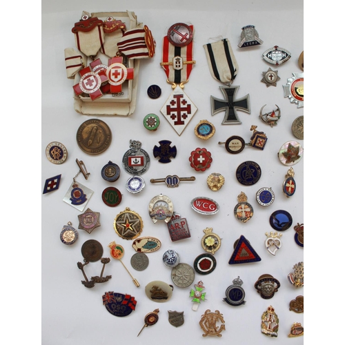 1221 - Large collection of enamel badges from many different societies and groups. Royal British Legion, Yo... 