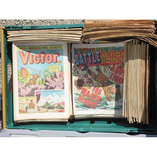 730 - Large collection of 1950s-80s British comics to inc. Battle, Victor, Tammy, Valiant, Buster, Whoopee... 