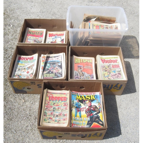 731 - Assorted collection of 1950s-1980s British comics to inc. Nutty, Warlord, Hotspur, Jackpot, Cor!, Ju... 