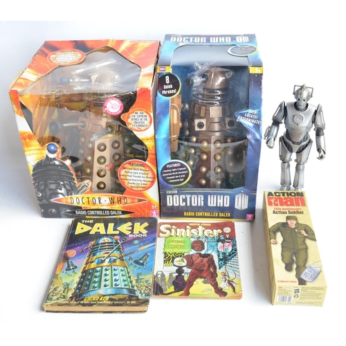 123 - Two large boxed radio controlled Dalek models from Character (larger example previously used but re-... 