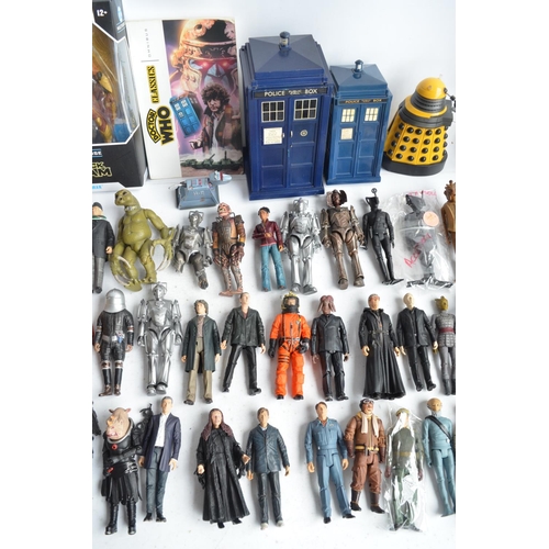 127 - Collection of Dr Who 13cm and other action figures including Reservoir Dogs, DC Multiverse Black Ada... 