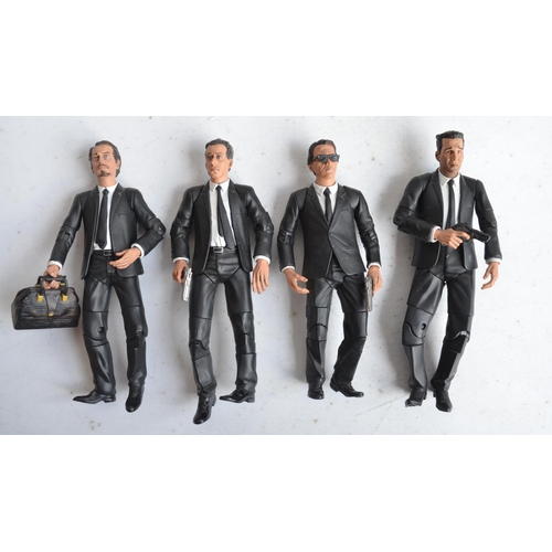 127 - Collection of Dr Who 13cm and other action figures including Reservoir Dogs, DC Multiverse Black Ada... 