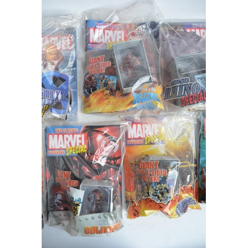 129 - Extensive collection of Eaglemoss Classic Marvel Figurine Collection magazines with associated pre-p... 