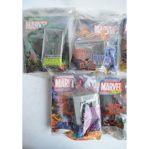 129 - Extensive collection of Eaglemoss Classic Marvel Figurine Collection magazines with associated pre-p... 