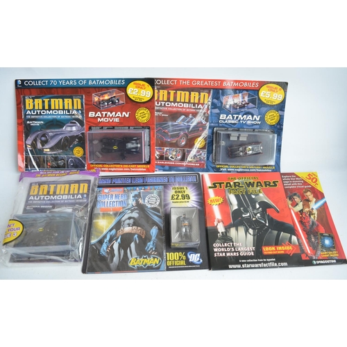 130 - Mixed collection of Superhero themed magazines to include Eaglemoss Marvel and DC Chess Collection, ... 