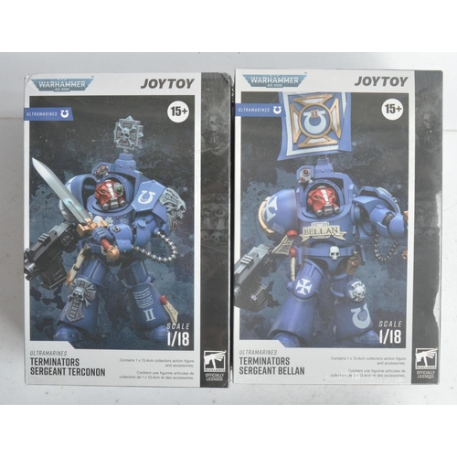 135 - Seven as new boxed/factory sealed JoyToy Warhammer 40,000 Ultramarines 1/18th scale action figures t... 