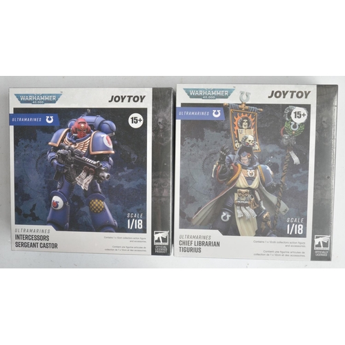 135 - Seven as new boxed/factory sealed JoyToy Warhammer 40,000 Ultramarines 1/18th scale action figures t... 